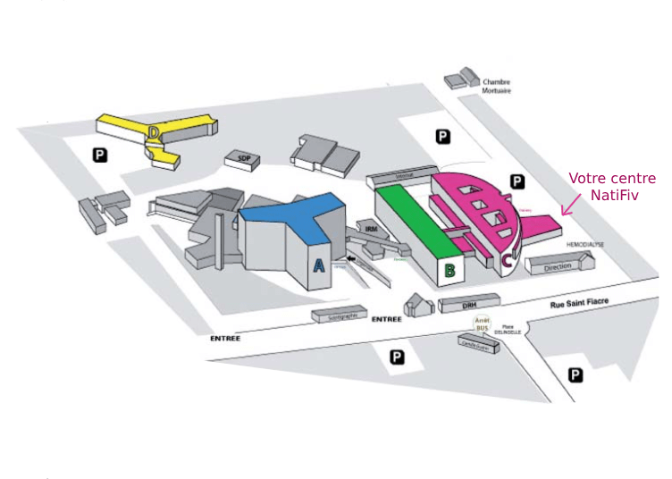 plan d'accès au bâtiment NatiFiv